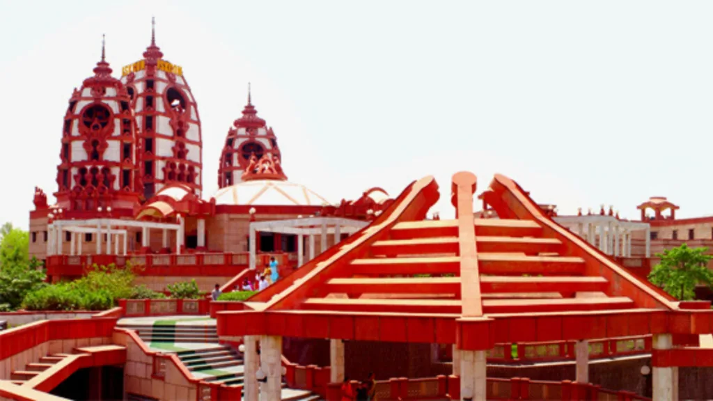 Inside view of Iskcon temple delhi