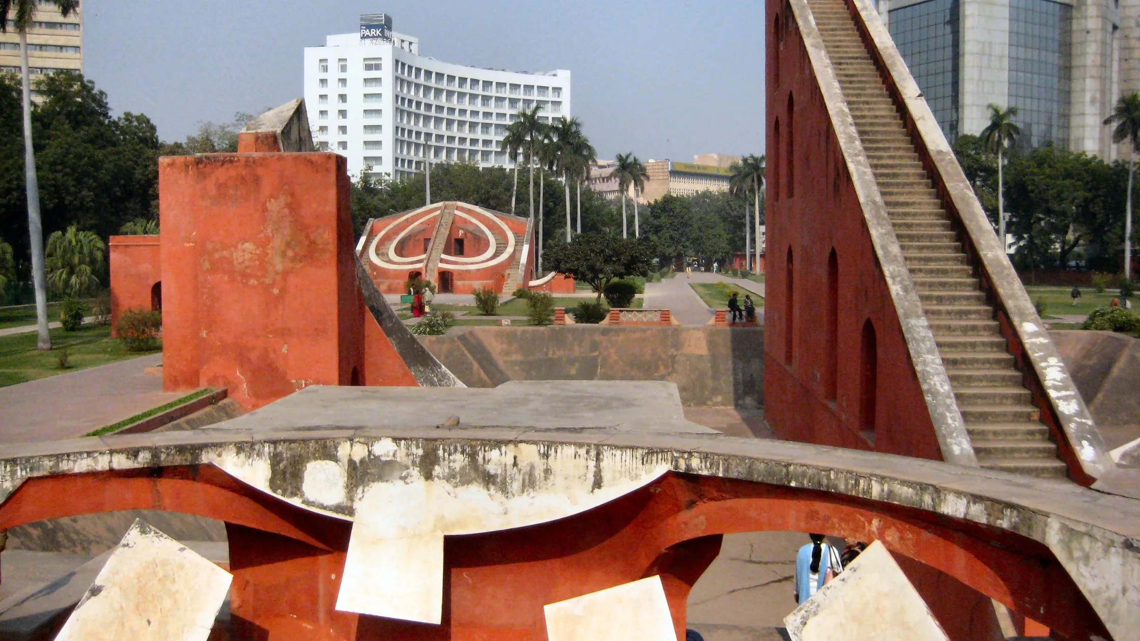 A Yantra painted in red. 