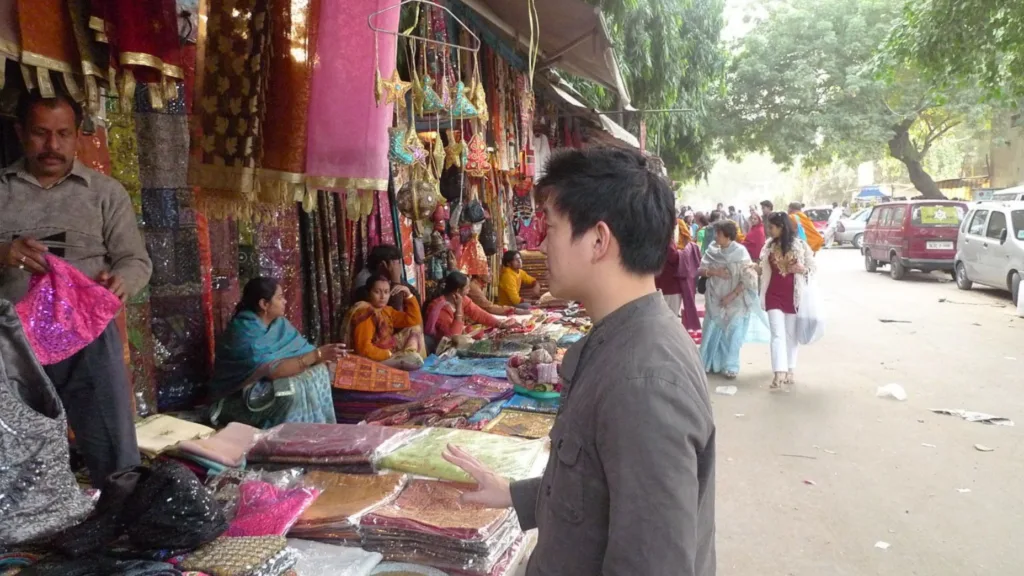 A view from Janpath Market Delhi