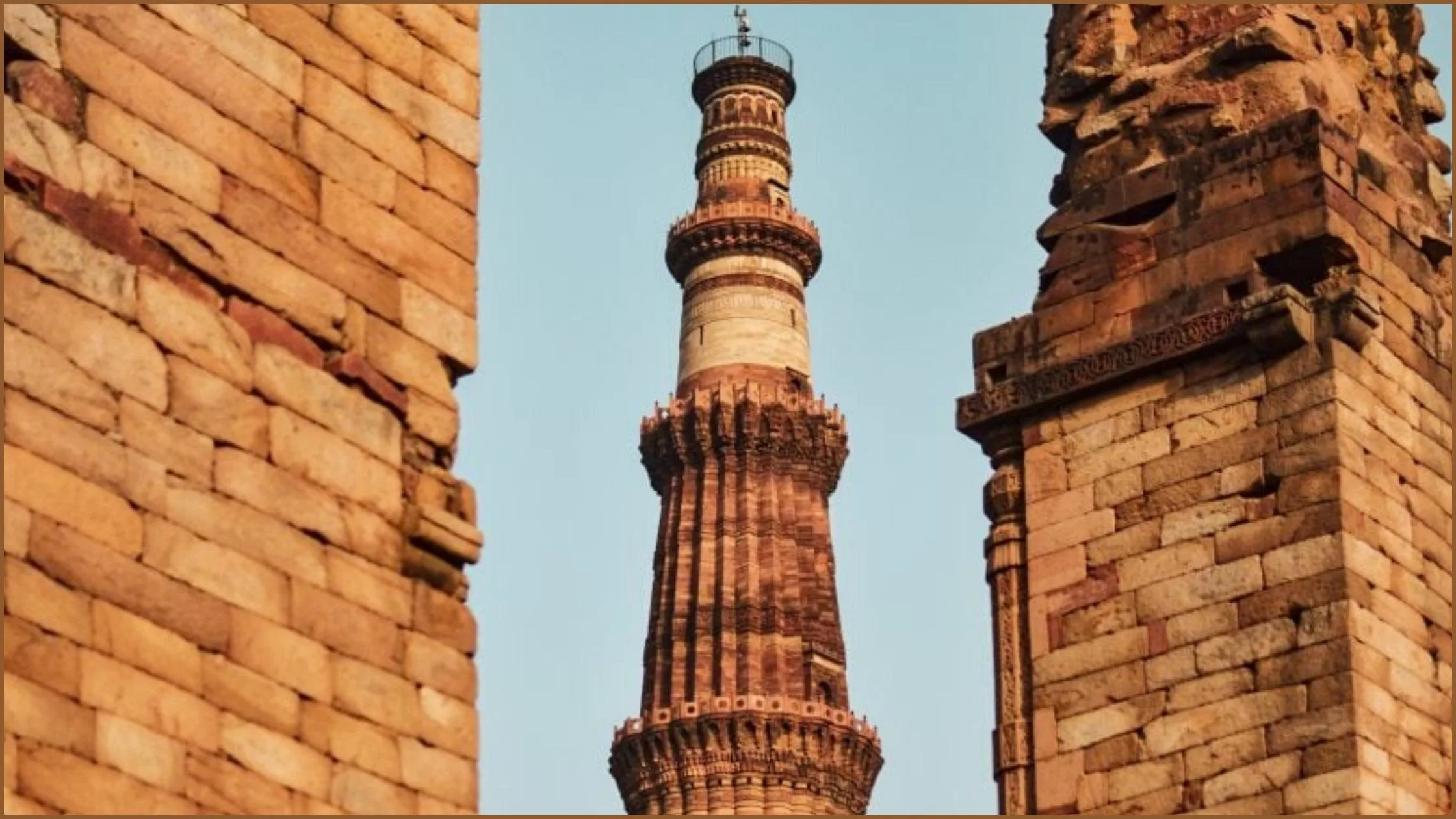 The unfinished buildings beside Qutub Minar. 