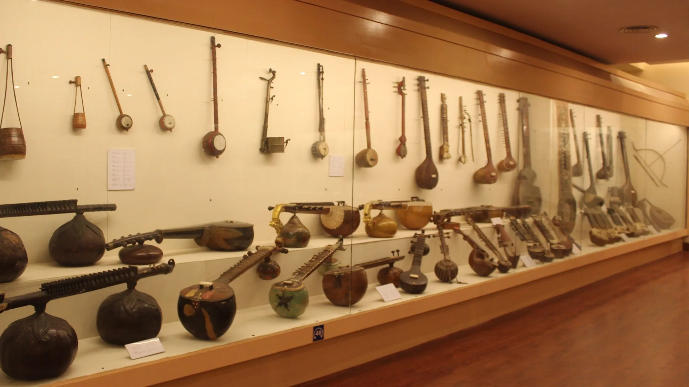 Musical instruments at the museum. 