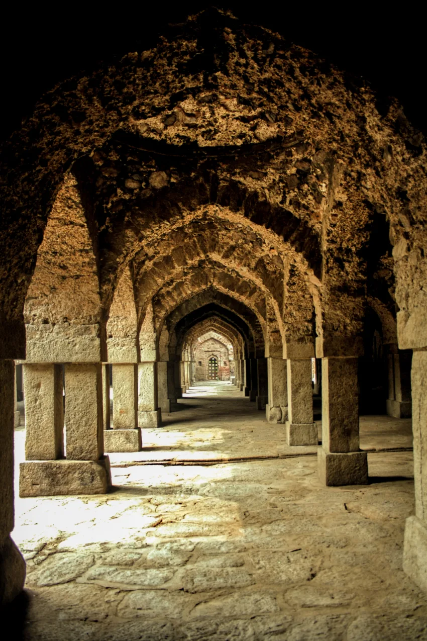 Khirki Masjid Inside view