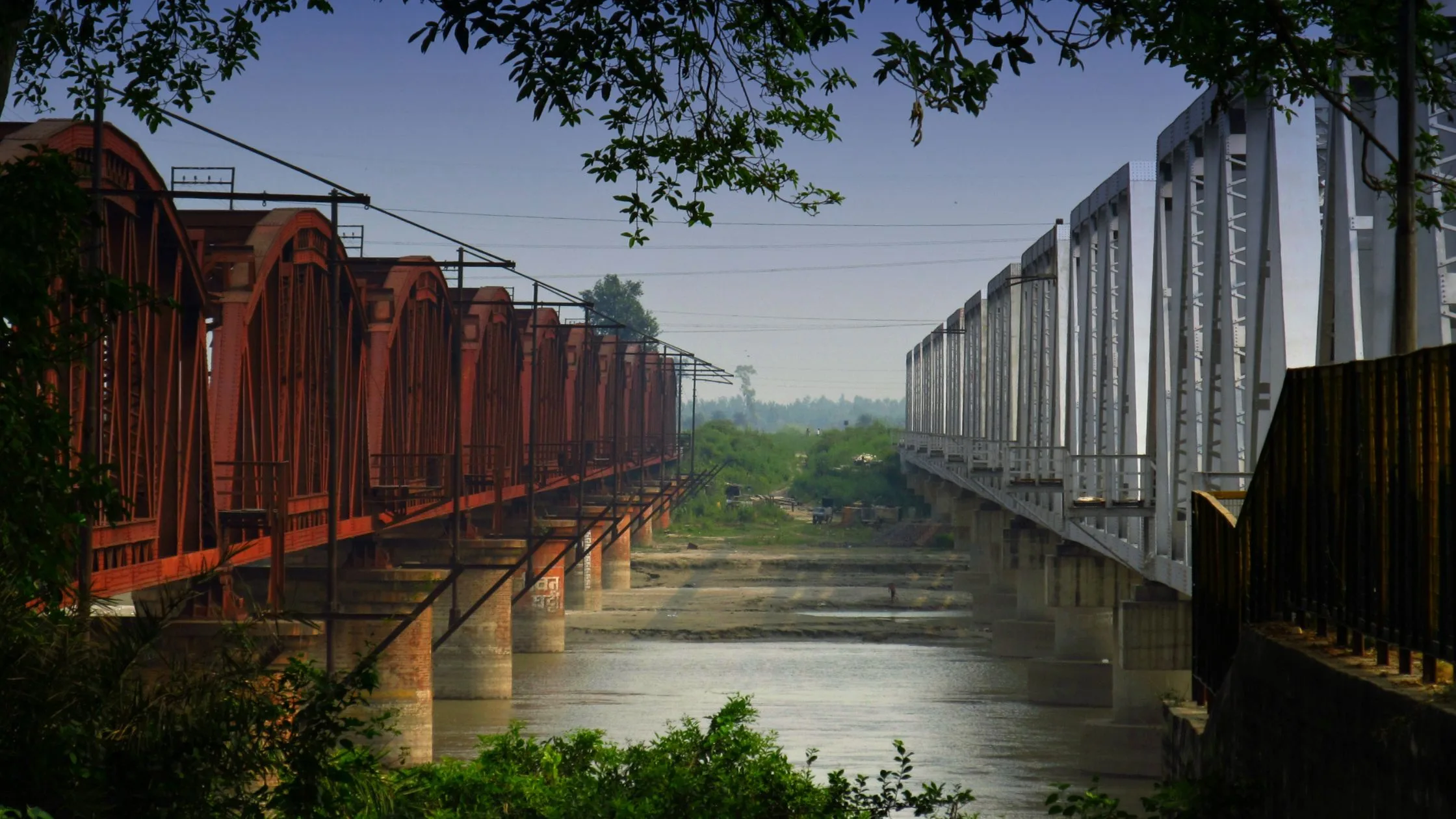 Bridges over Ganga at Garhmukhteshwar