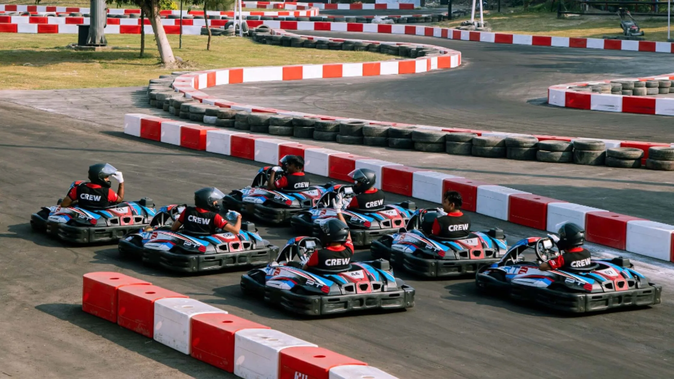 People racing at the Race Kart.