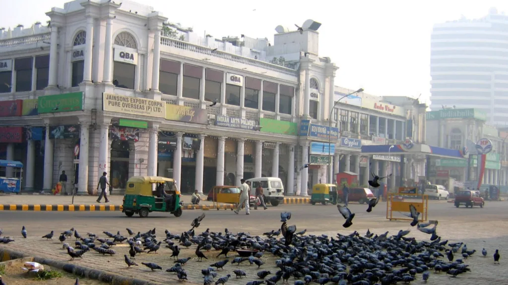 A view of Connaught Place Market in Delhi.