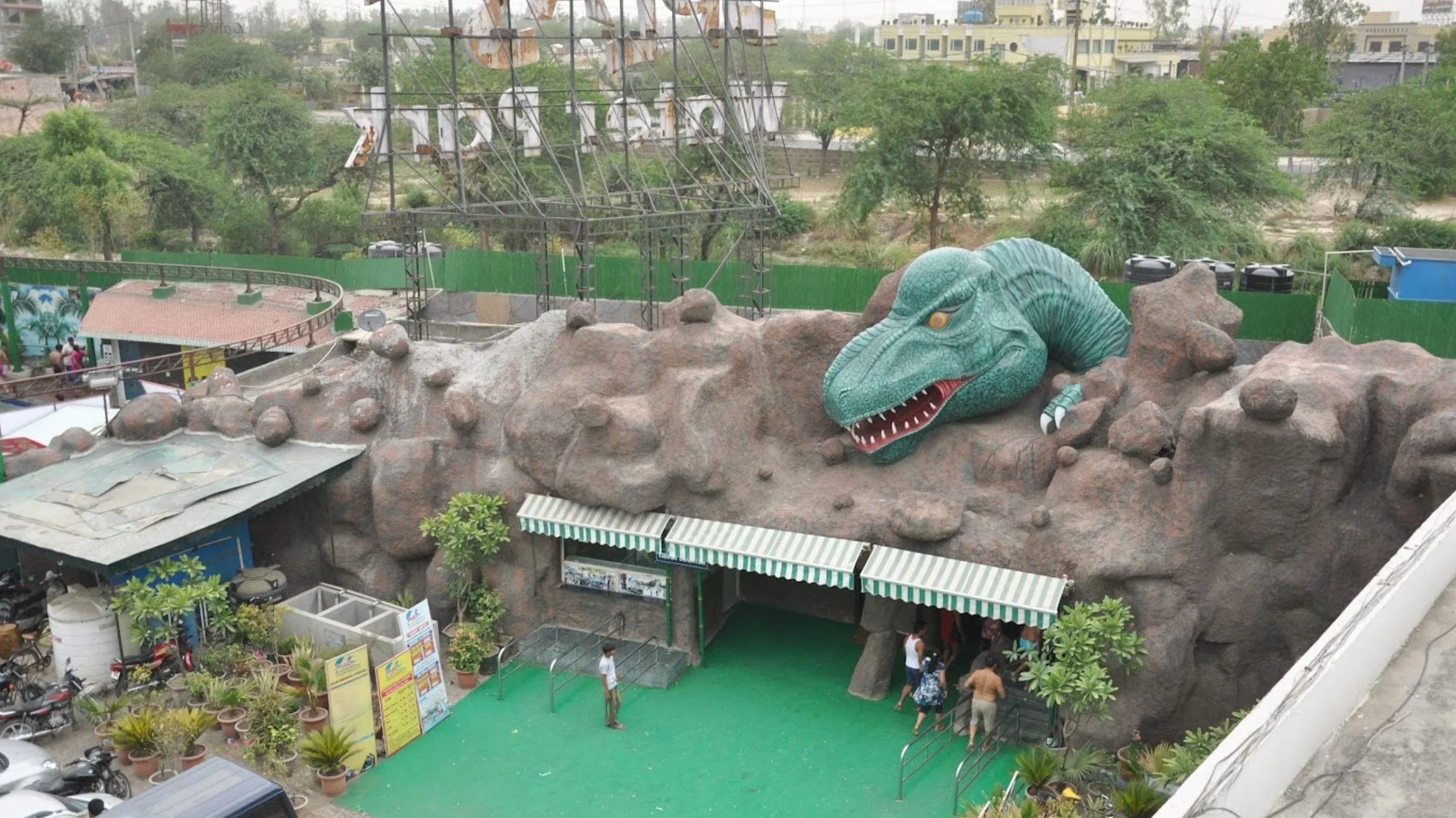 View of Splash Rides from the top. 