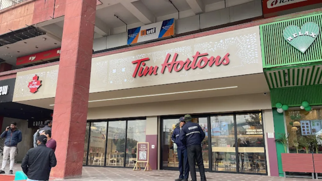 Outside view of Tim Hortons in Pitampura, Delhi