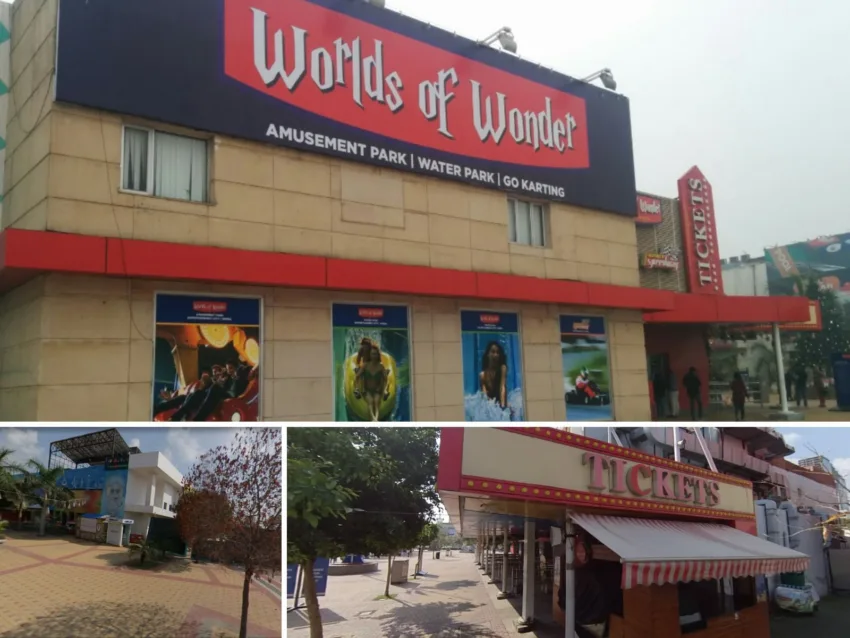 Collage of WOW amusement and water park in Noida