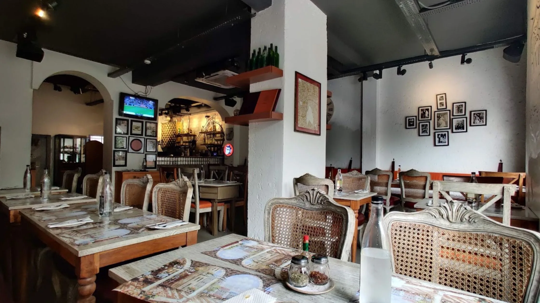 Inside view of Cafe Delhi Heights in Khan Market.