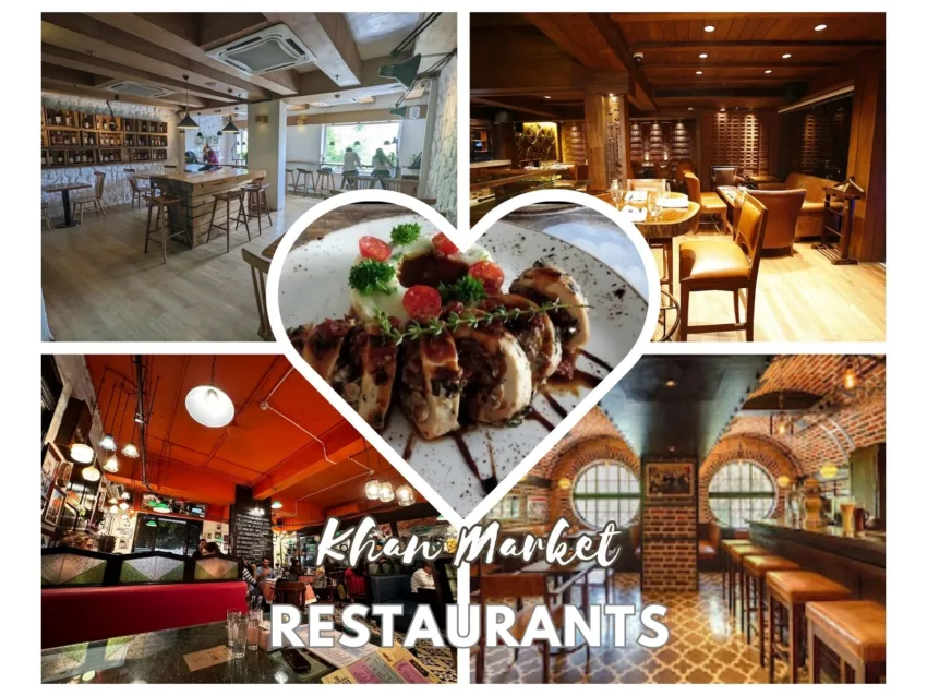 Collage of Khan Market's Restaurants in Delhi