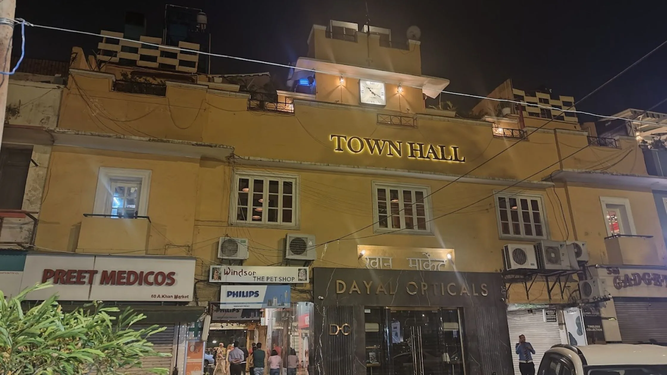 Outside view of Town Hall in Khan Market.