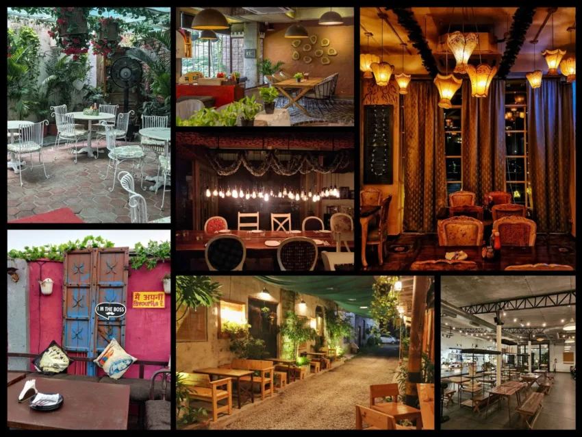 Collage of best cafes in Delhi for couples