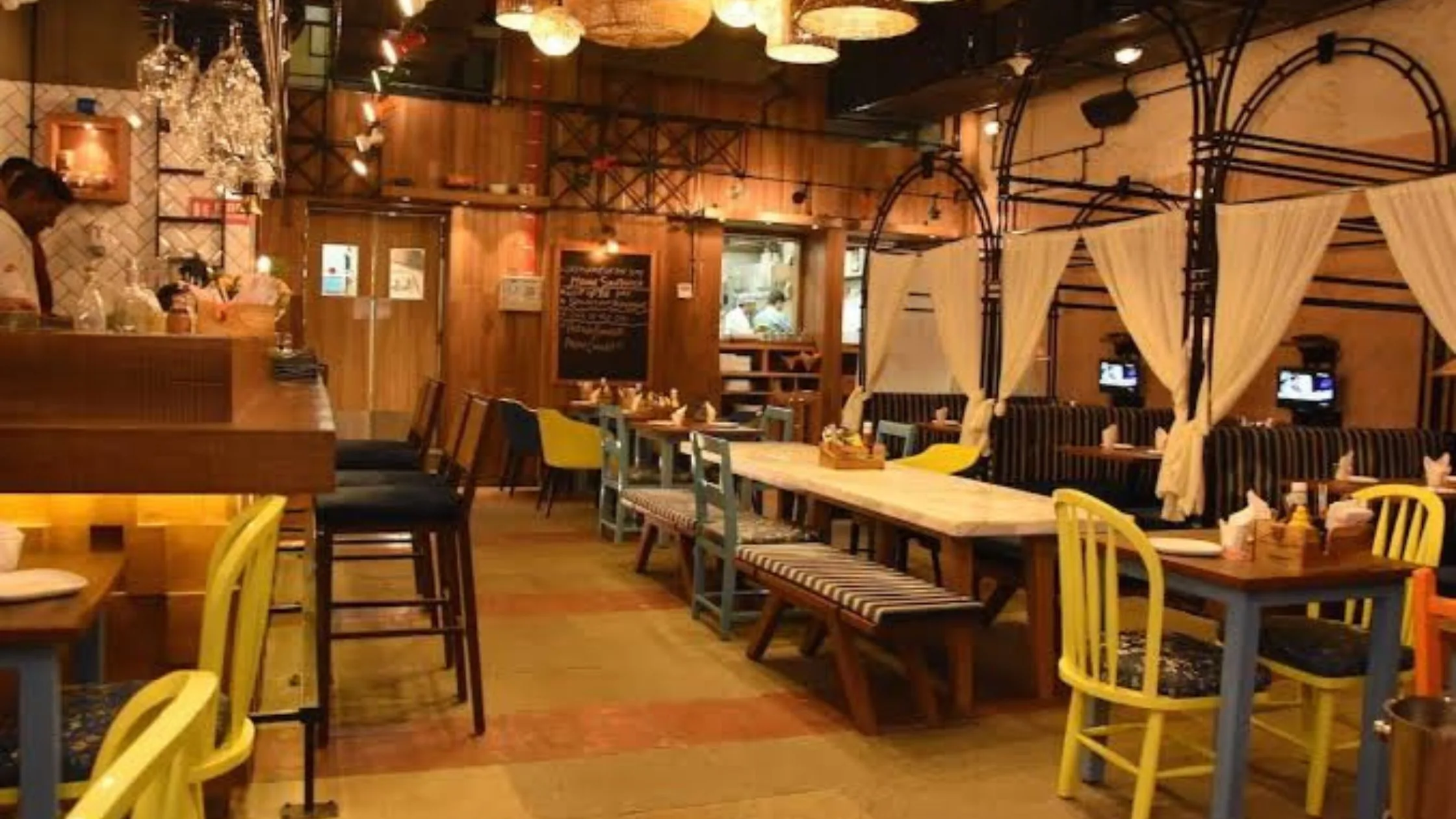 An inside view of Cafe Delhi Heights.