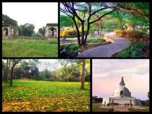 Collage of picnic spots in Delhi