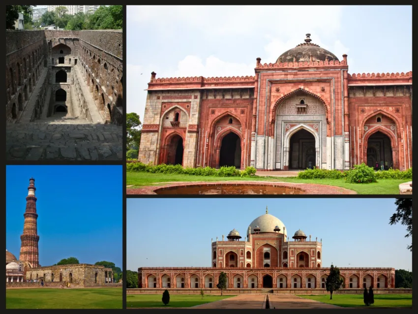 Collage of monuments of Delhi