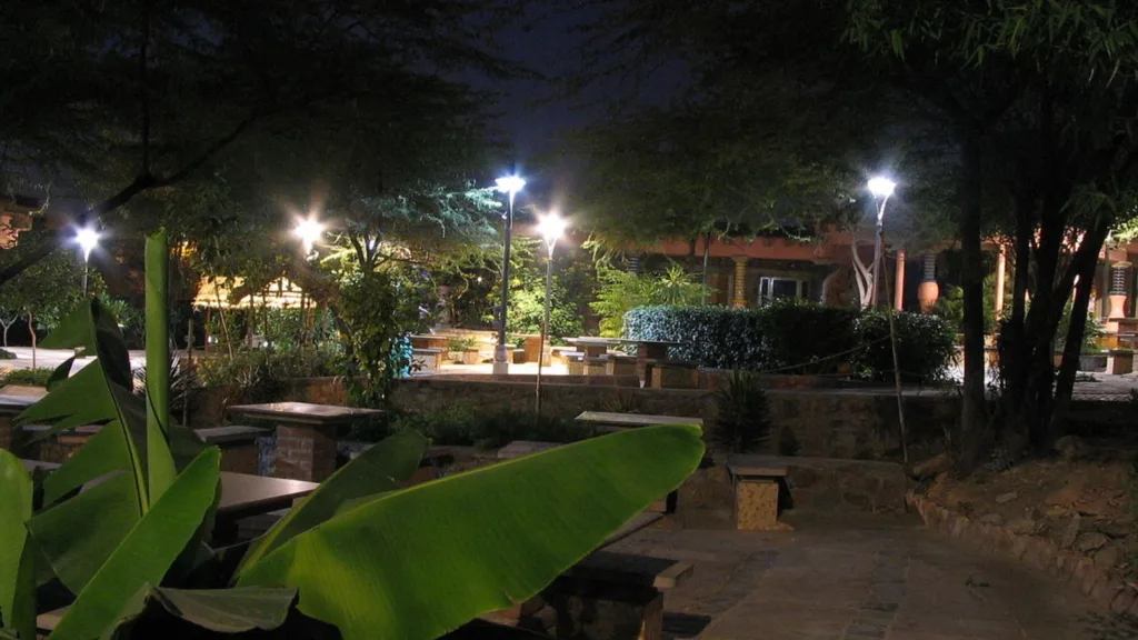 Night view of Garden of Five Senses