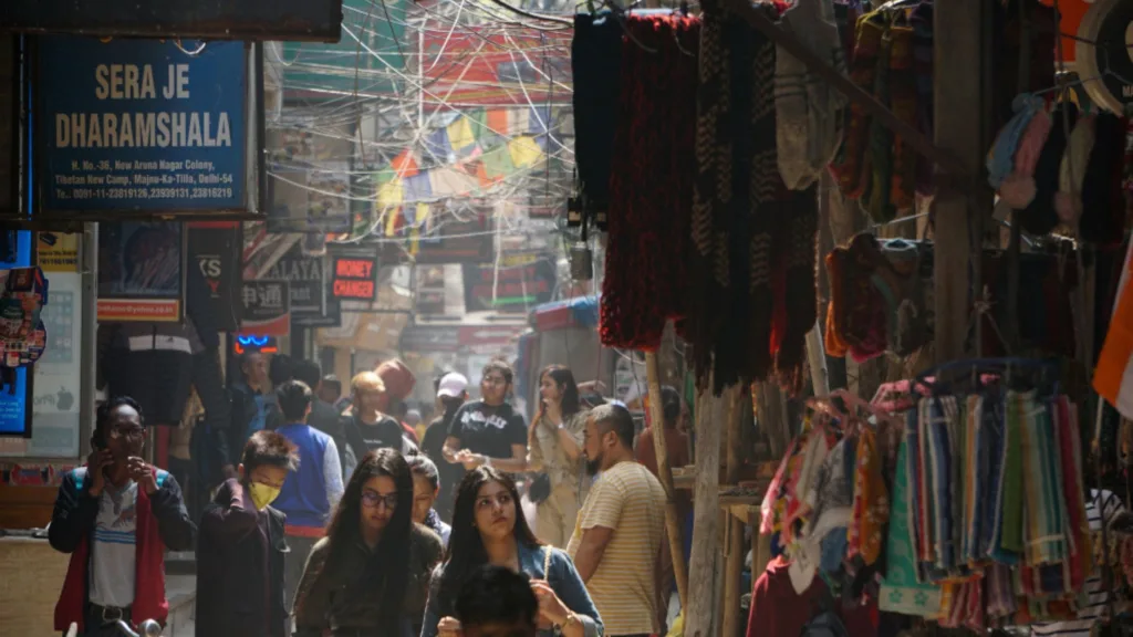 A view from Majnu Ka tilla market in Delhi