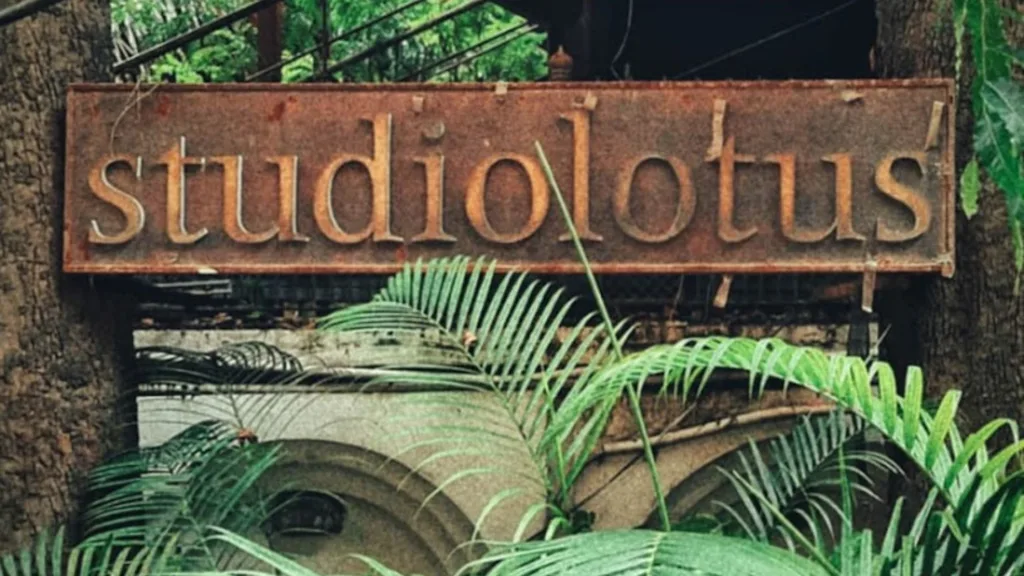 A board of Studio Lotus outside its office.