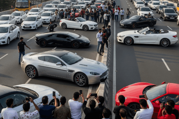 3 Men Arrested for Dangerous Stunts with Luxury Cars in Gurgaon