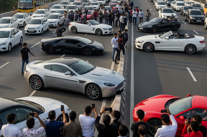 3 Men Arrested for Dangerous Stunts with Luxury Cars in Gurgaon