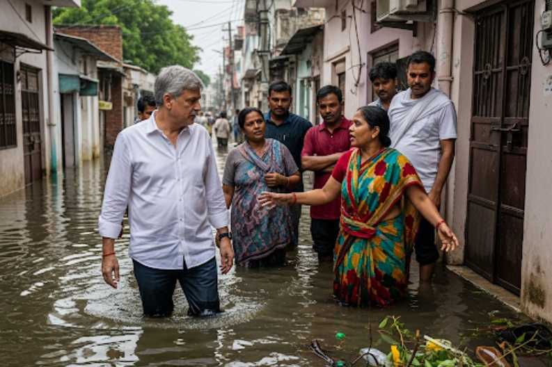 Chief Minister Gupta Visits Yamuna Bazaar: No Flood Risk for Delhi