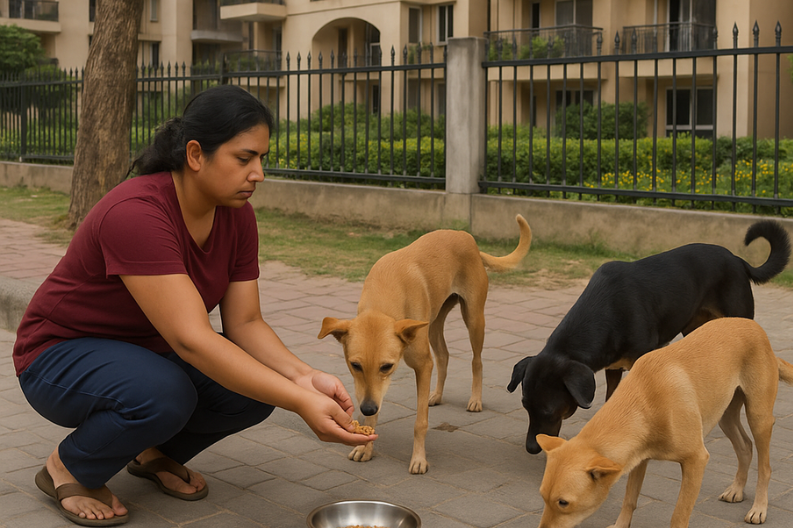 Faridabad Society Fines Woman ₹1.3 Lakh for Feeding Stray Dogs