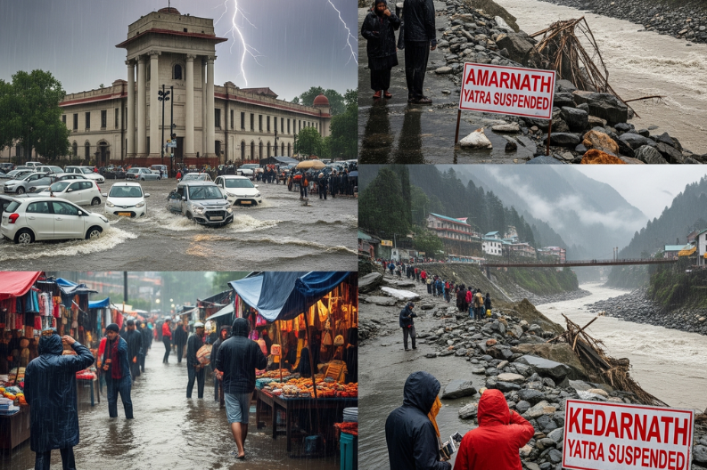Heavy Rains Hit Delhi-NCR & Uttarakhand; Pilgrimages Suspended