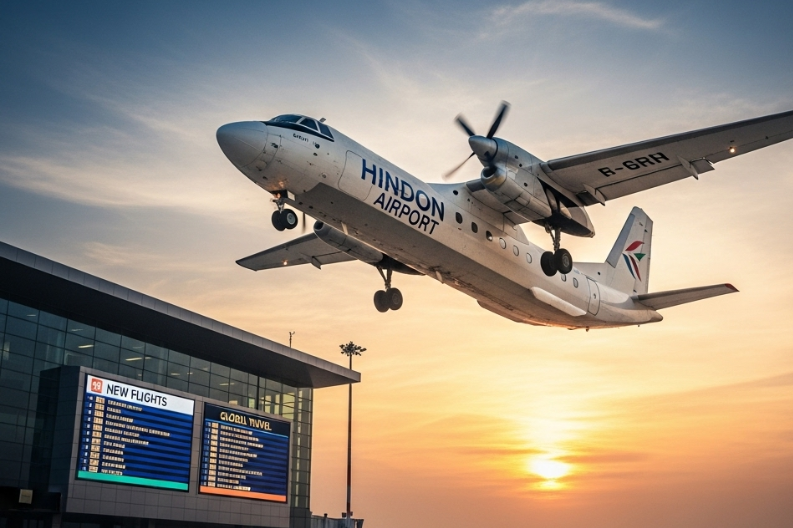 Hindon Airport Starts Direct Flights to 9 Cities, Enhancing Air Travel