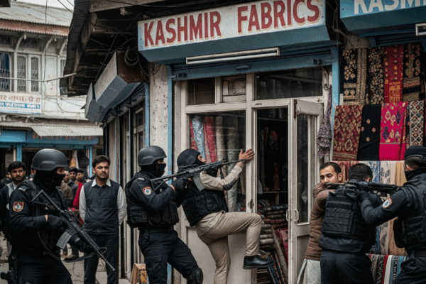 Kashmir Police Break Up Terror Network Hidden in Textile Shop