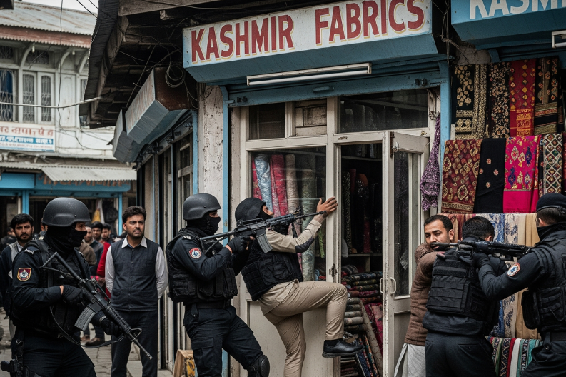 Kashmir Police Break Up Terror Network Hidden in Textile Shop