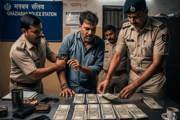 Man Arrested for Spreading Fake Money in Ghaziabad Man Arrested for Spreading Fake Money in Ghaziabad