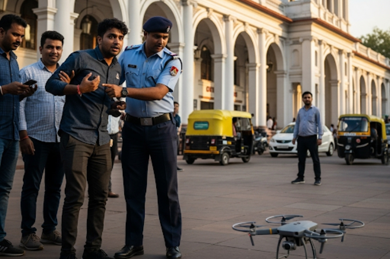 Man Detained for Flying Drone Near Connaught Place During Chief Minister's Event