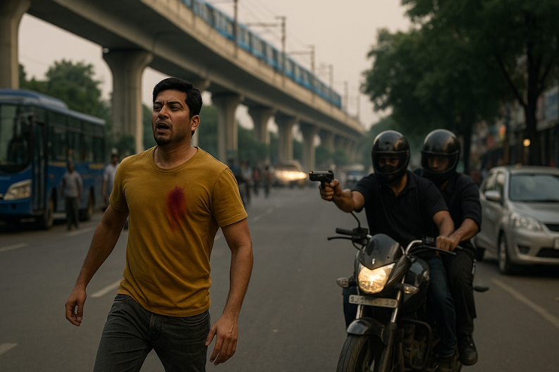 Shooting Incident in Dwarka: Man Attacked by Gunmen on Bikes