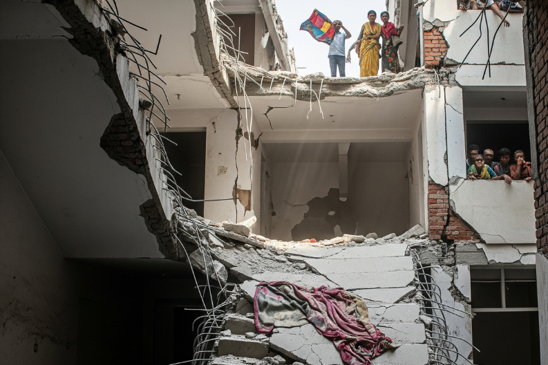 Stairs Collapse in Ghaziabad: Eight Families Trapped