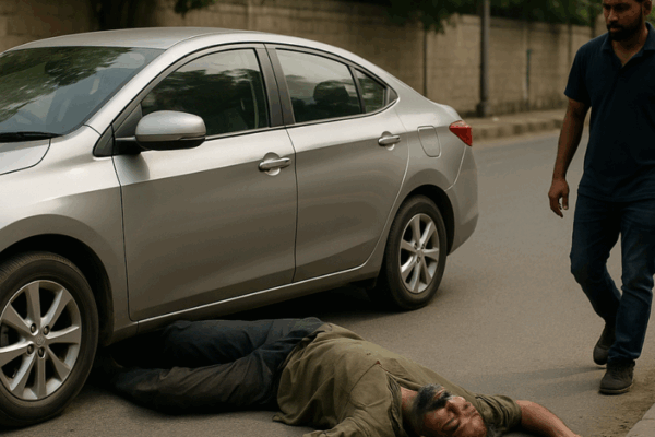 Tragic Incident Man Dies After Being Hit by Car in Ghaziabad Tragic Incident Man Dies After Being Hit by Car in Ghaziabad