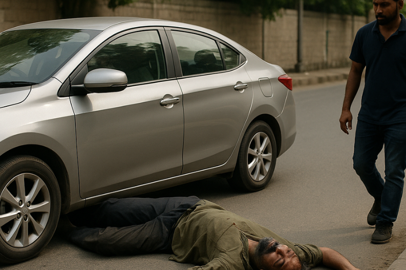 Tragic Incident Man Dies After Being Hit by Car in Ghaziabad