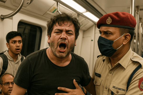 Viral Videos Show Man Misbehaving in Delhi Metro