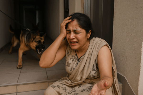 Woman Injured After Dog Attack, FIR Filed in Ghaziabad Woman Injured After Dog Attack, FIR Filed in Ghaziabad