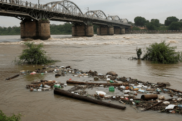 Yamuna River Water Level Approaches Warning Level in Delhi Yamuna River Water Level Approaches Warning Level in Delhi
