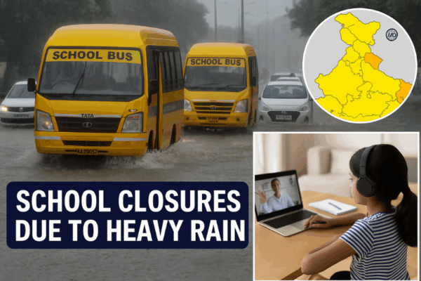 Severe Rain Leads to School Closures Across Northern India