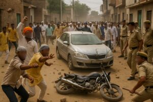 Tensions Rise in Ghaziabad Village After Bike-Car Collision