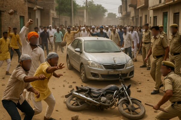 Tensions Rise in Ghaziabad Village After Bike-Car Collision