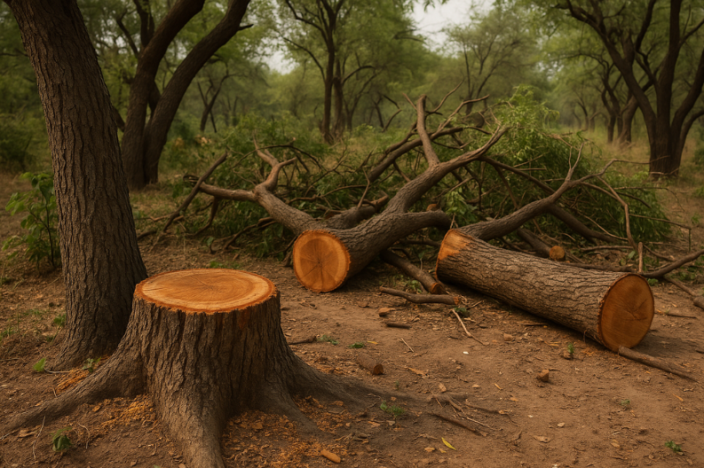 Tree Cutting Concerns in Faridabad's Protected Aravalli Region