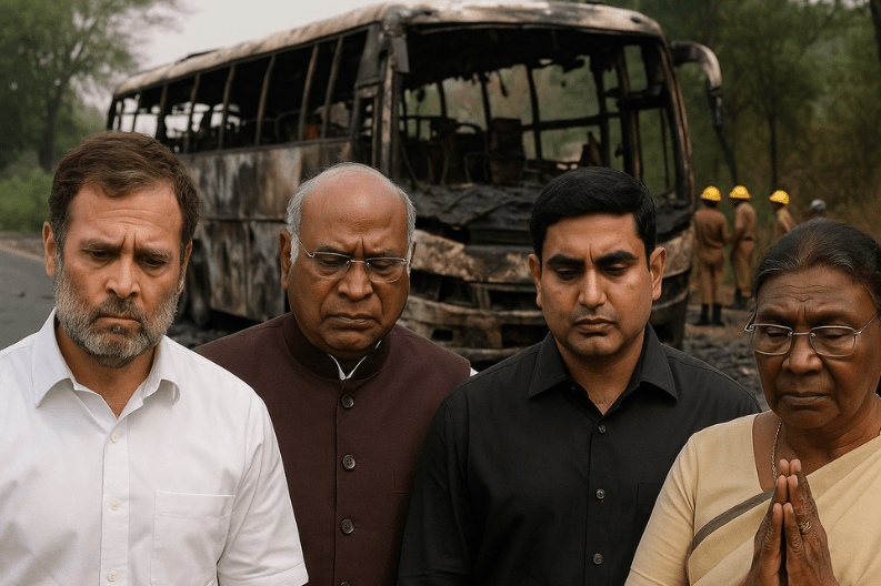 Leaders Express Grief Over Kurnool Bus Fire Tragedy