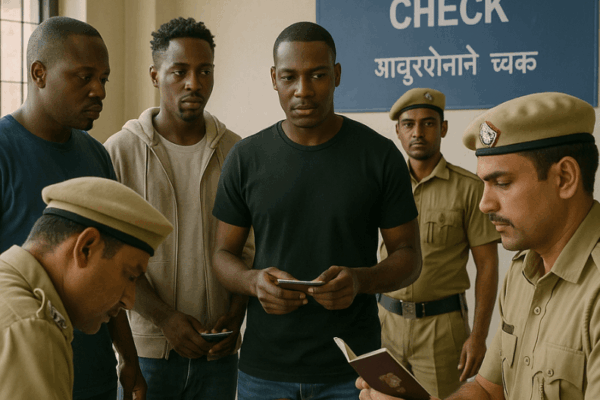 Six African Nationals Detained in Delhi for Illegal Stay