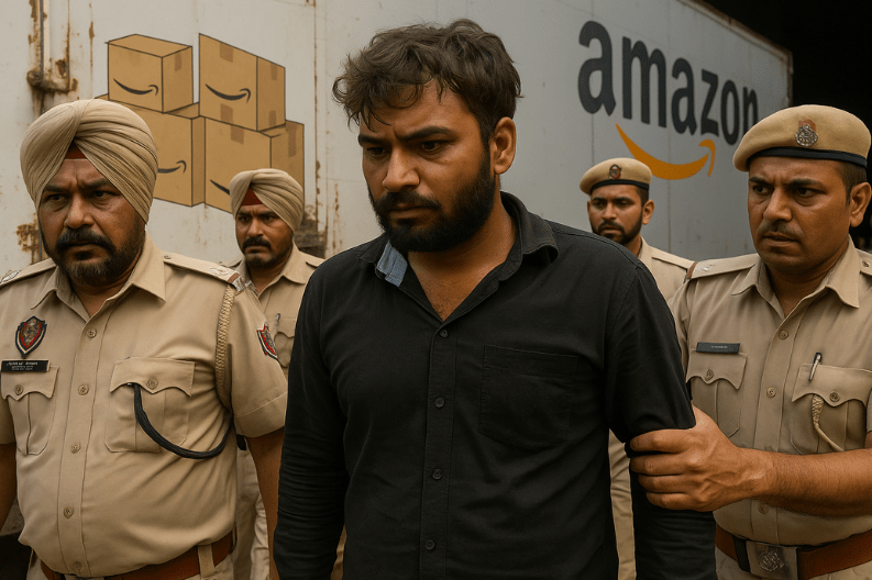 Truck Driver Arrested for Stealing Rs 88 Lakh Worth of Amazon Goods After 47-Day Chase