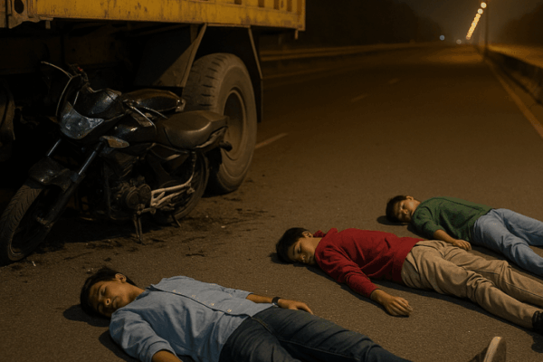 Accident on Highway-9 Claims Lives of Three Young Teenagers in Ghaziabad
