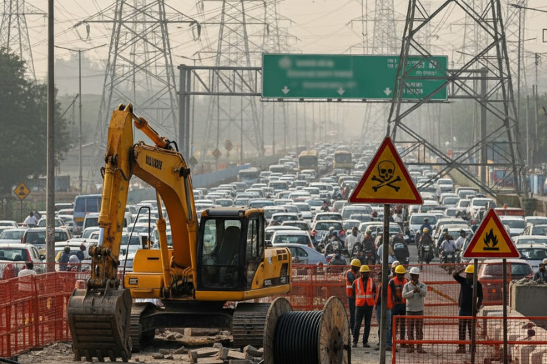 Construction Delays Hit Service Road Work on Dwarka Expressway in Gurgaon
