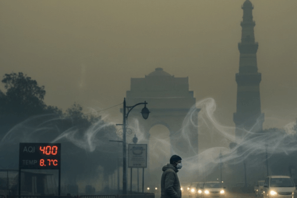 Delhi Struggles with Heavy Air Pollution and Cold Weather_ Air Quality Drops to Dangerous Levels