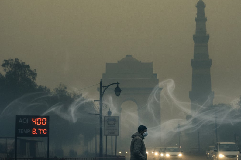 Delhi Struggles with Heavy Air Pollution and Cold Weather_ Air Quality Drops to Dangerous Levels